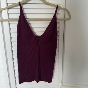 Free People Intimately | Burgundy Crossfire Cami Tank | XS/S